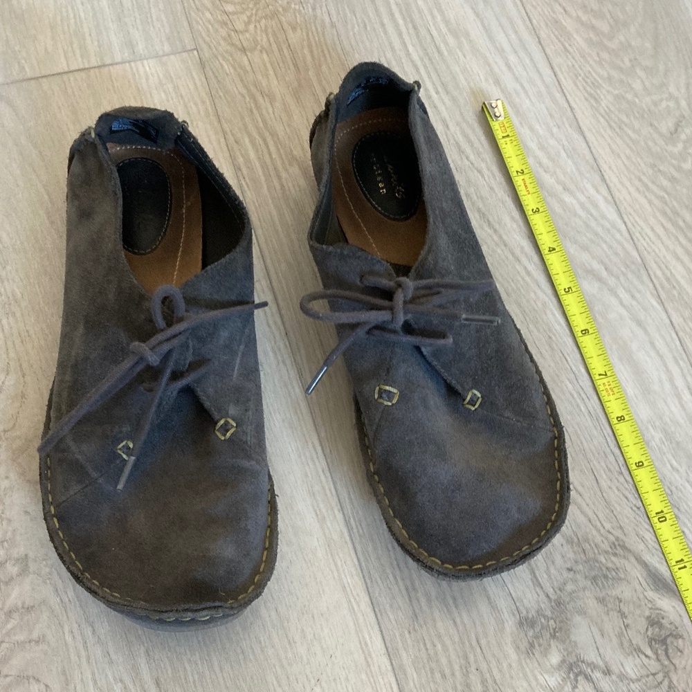 Clarkes Artisan Lace Up Shoes Leather Grey Sz 10